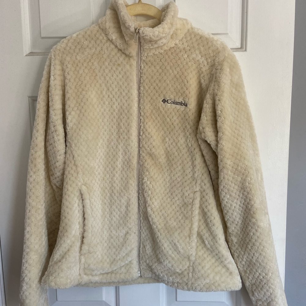 Columbia fuzzy zip up jacket
